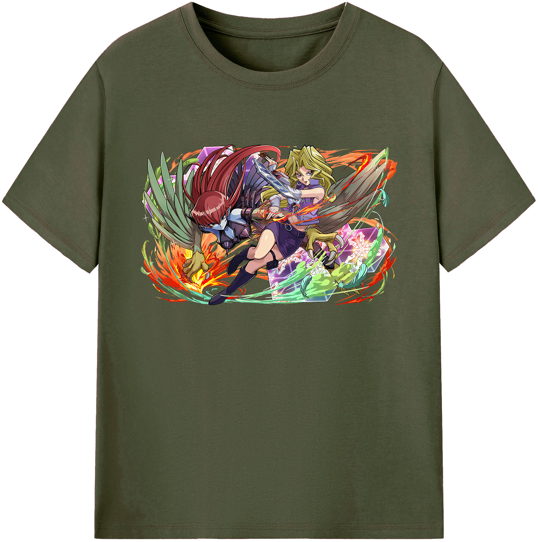 （画像用） 遊☆戯☆王 Yu-Gi-Oh! 綿100％ メンズ半袖Tシャツ｜肌触りやわらか＆通気性